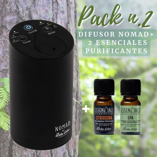 difusor Nomad + 2 esenciales purificar