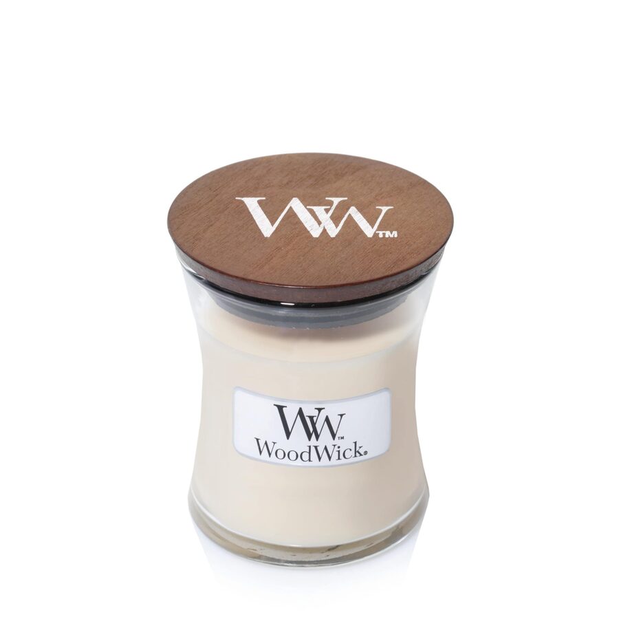 Vela Vanilla & Sea Salt Woodwick Tarro pequeño